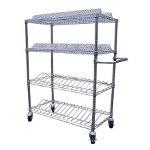 Industrial anti-static OEM wire shelf chrome ESD Wire Shelf with wheel